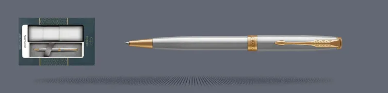 Zestaw Długopis Parker Sonnet Core Satynowa Stal GT + Etui Kolor - 1931507