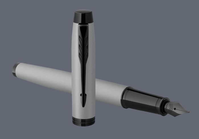 Pióro wieczne Parker IM Achromatic Grey + Premium Box | Stalówka F - 2127619