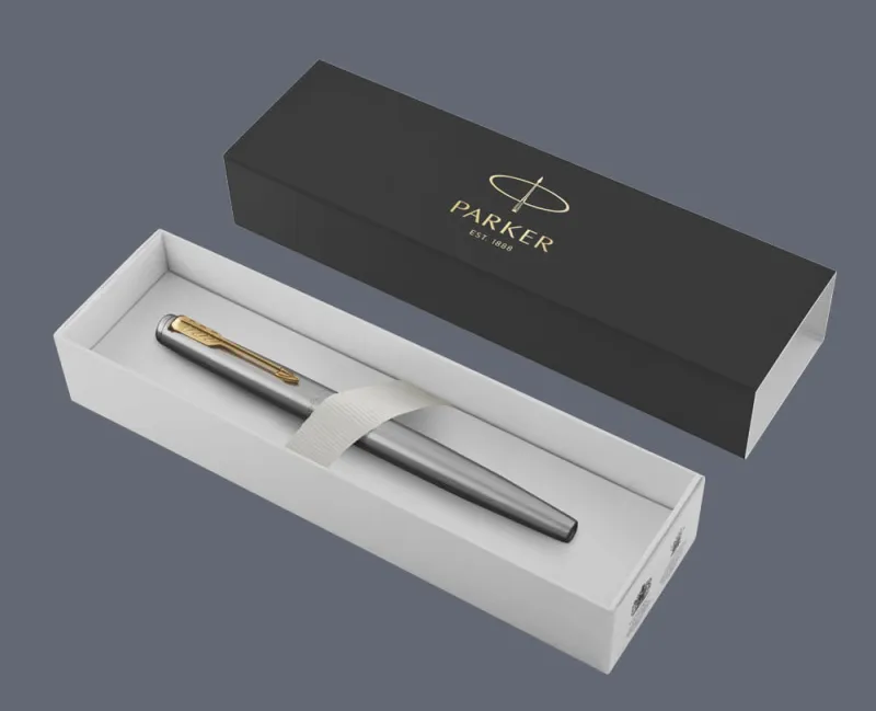 Pióro wieczne Parker Jotter Core Błyszcząca Stal GT | Stalówka M - 2030948 + BOX Standard