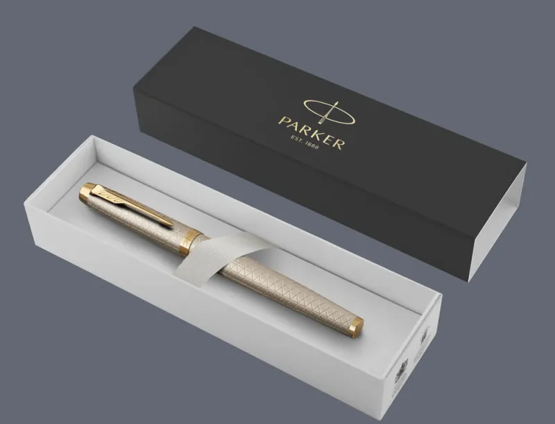 Pióro wieczne Parker IM Premium Royal Ciepła Szarość GT | Stalówka F - 1931684 + BOX Standard