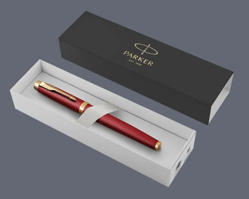 Pióro wieczne Parker IM Premium Royal Czerwony GT | Stalówka F - 2143650 + BOX Standard