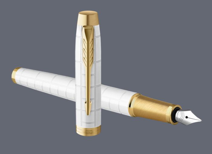 Zestaw Pióro wieczne + Długopis Parker IM Premium Royal Perłowy GT + Premium Box