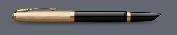 Pióro wieczne Parker 51 Deluxe Black GT | Stalówka F/18k - 2123511