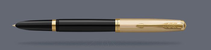 Pióro wieczne Parker 51 Deluxe Black GT | Stalówka F/18k - 2123511