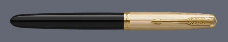 Pióro wieczne Parker 51 Deluxe Black GT | Stalówka F/18k - 2123511