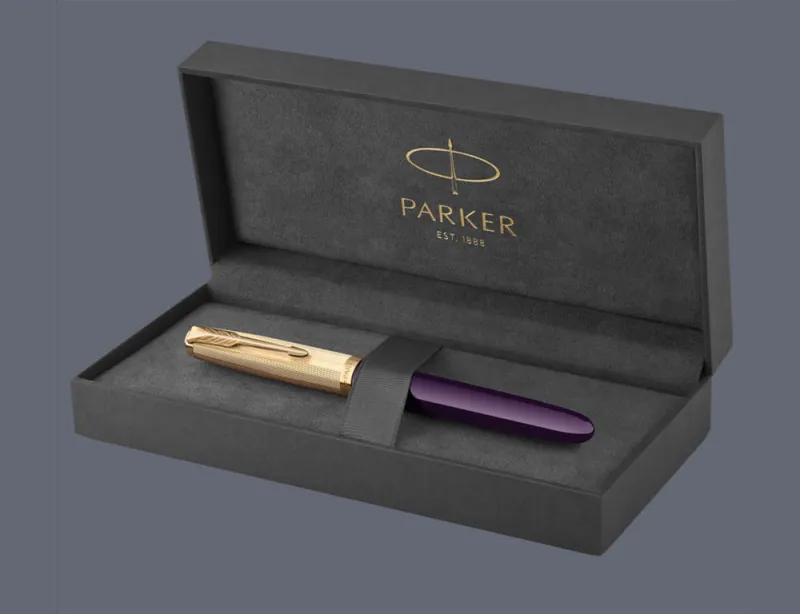 Pióro wieczne Parker 51 Deluxe Plum GT | Stalówka F/18k - 2123516 + BOX Premium