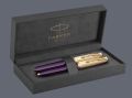 Zestaw Pióro wieczne + Długopis Parker 51 Deluxe Plum GT | Stalówka F - 2123516_2123518