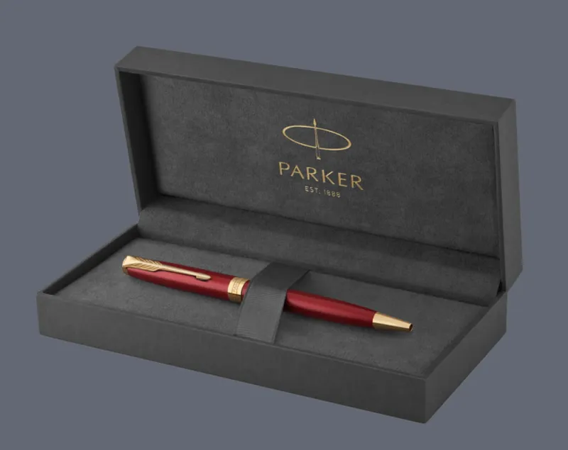 Długopis Parker Sonnet Core Czerwony Satynowy Lakier GT - 1931476 + BOX Premium
