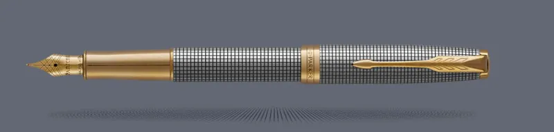 Pióro wieczne Parker Sonnet Premium Chiselled Silver GT