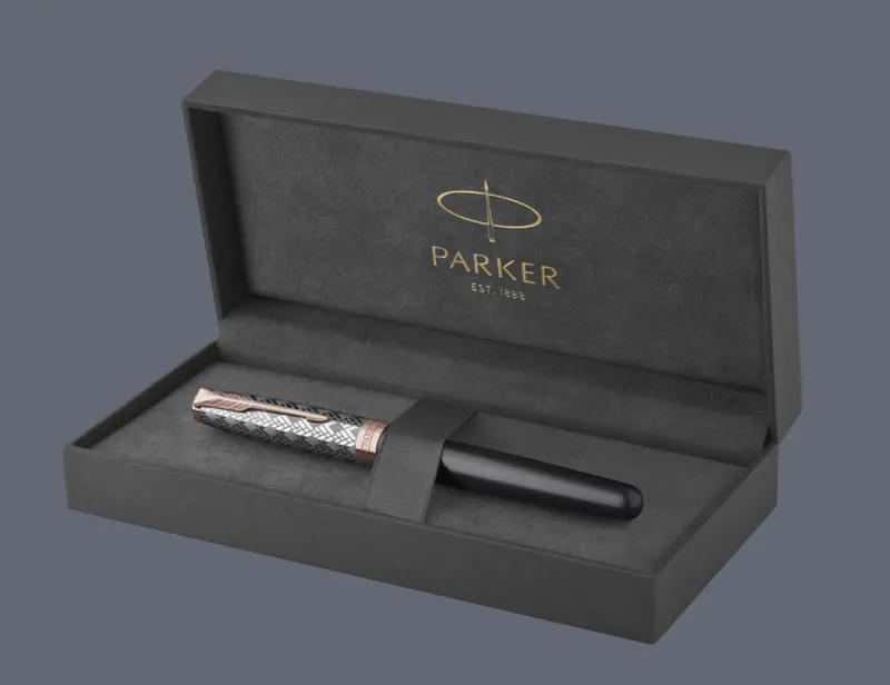 Pióro wieczne Parker Sonnet Premium Metal & Grey PGT | Stalówka F/18k - 2119788 + BOX Premium