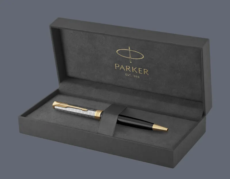 Długopis Parker Sonnet Premium Metal & Black GT - 2119787 + BOX Premium