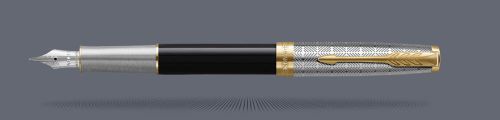 Pióro wieczne Parker Sonnet Premium Metal & Black GT | Stalówka F/18k - 2119784