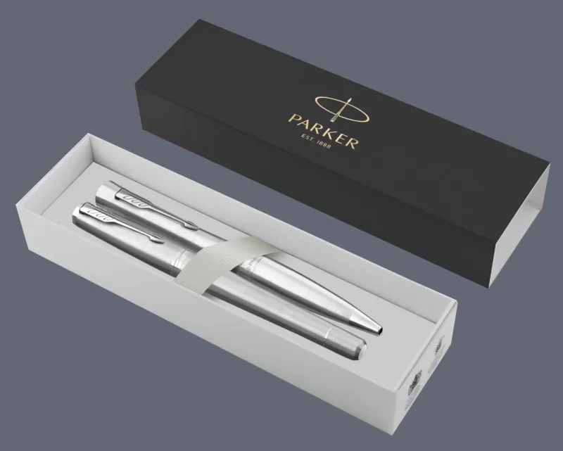 Zestaw Parker Pióro wieczne + Długopis Urban Core Stalowy CT + BOX Standard