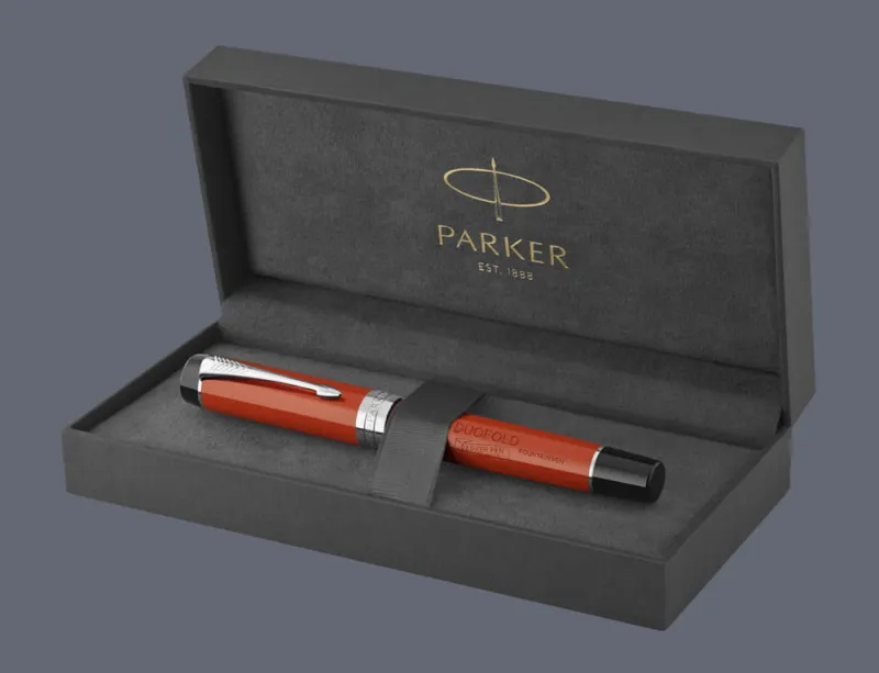 Pióro wieczne Parker Duofold Classic Centennial Czerwony Akryl CT | Stalówka M/18 - 1931376 + BOX Premium
