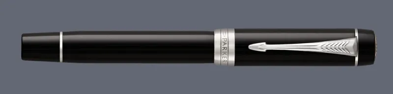 Pióro wieczne Parker Duofold Classic Centennial Czarny Akryl CT | Stalówka M/18 - 1931366