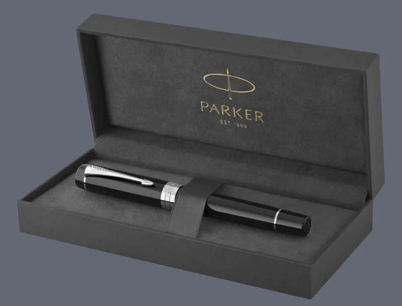 Pióro wieczne Parker Duofold Classic Centennial Czarny Akryl CT | Stalówka M/18 - 1931366 + BOX Premium