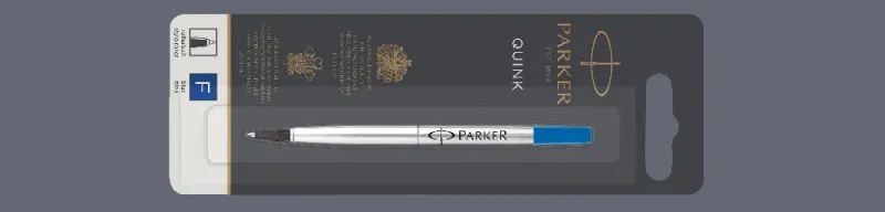 Wkład do pióra kulkowego Parker Niebieski | Końcówka F - 1950322