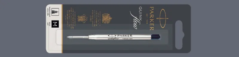 Wkład do długopisu Parker QUINKflow Czarny | Końcówka M - 1950369