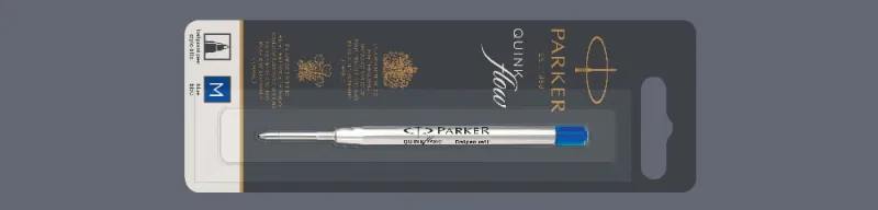 Wkład do długopisu Parker QUINKflow Niebieski | Końcówka M - 1950371