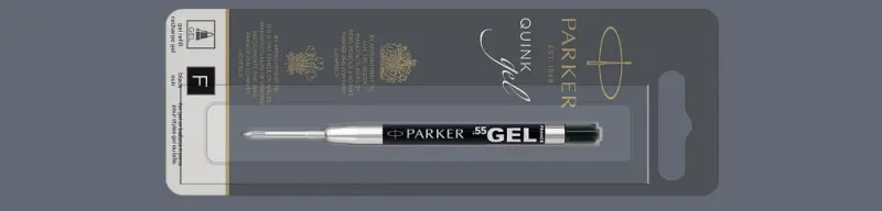 Wkład żelowy do długopisu Parker Czarny | Końcówka F - 2020762