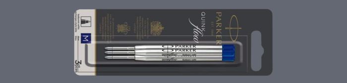 Wkłady do długopisu Parker QUINKflow Niebieskie (3 szt.) | Końcówka M - 2119152