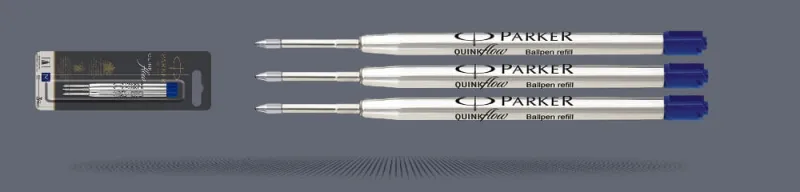 Wkłady do długopisu Parker QUINKflow Niebieskie (3 szt.) | Końcówka M - 2119152