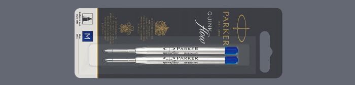 Wkłady do długopisu Parker QUINKflow Niebieskie (2 szt.) | Końcówka M - 1950373