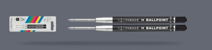 Wkłady do długopisu Parker Economy QUINKflow Czarne (2 szt.) | Końcówka M - 2166543