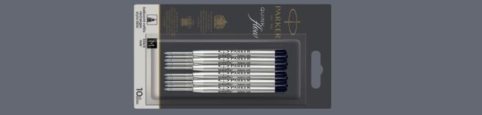 Wkłady do długopisu Parker QUINKflow Czarne (10 szt.) | Końcówka M - 2119153.JPG