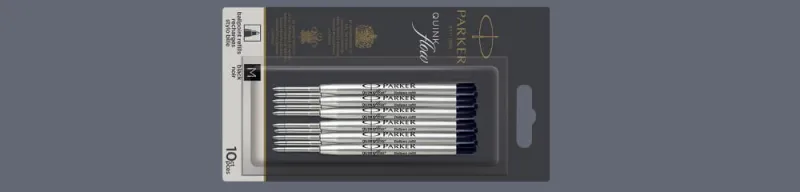 Wkłady do długopisu Parker QUINKflow Czarne (10 szt.) | Końcówka M - 2119153.JPG