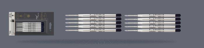 Wkłady do długopisu Parker QUINKflow Czarne (10 szt.) | Końcówka M - 2119153