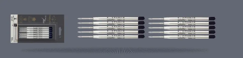 Wkłady do długopisu Parker QUINKflow Czarne (10 szt.) | Końcówka M - 2119153