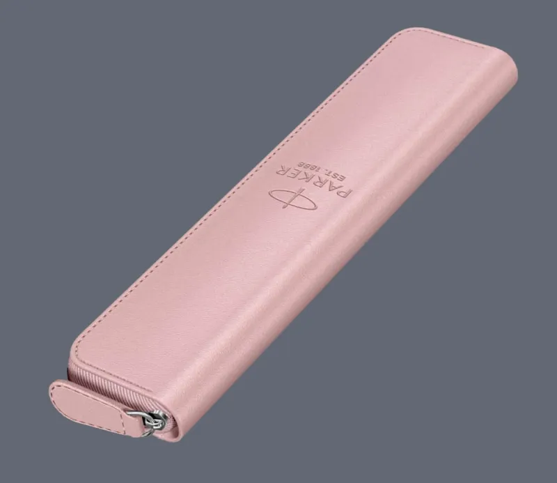 Etui Parker pastelowe różowe zamykane na suwak - 2186242