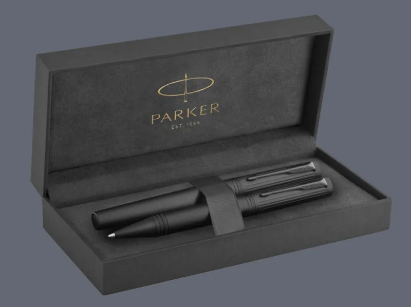 Zestaw Pióro wieczne + Długopis Parker Ingenuity Czarny BT | Stalówka F + BOX Premium