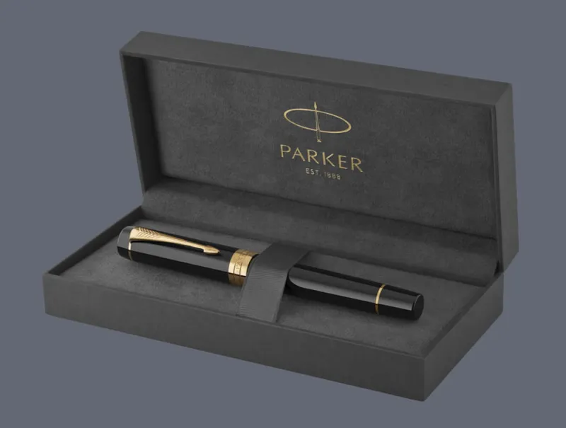 Pióro wieczne Parker Duofold Classic Centennial Czarny Akryl GT | Stalówka F/18k - 1931381 + BOX Premium