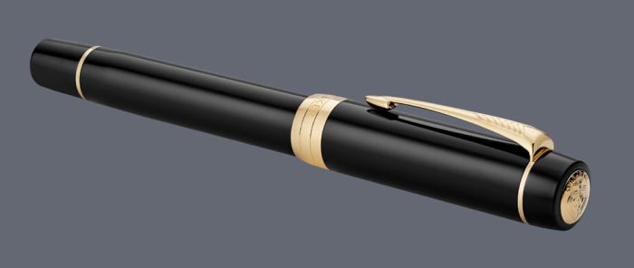 Pióro wieczne Parker Duofold Classic Centennial Czarny Akryl GT | Stalówka M/18 - 1931382