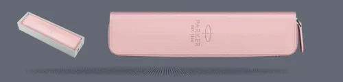 Etui Parker pastelowe różowe zamykane na suwak - 2186242