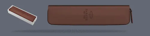 Etui Parker brązowe zamykane na suwak - 2217022
