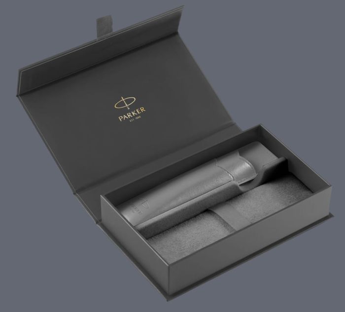 Pudełko Prezentowe Parker + Etui Skóra Eko szare typu sleeve - na jeden instrument piśmienny - 2195848_2216948