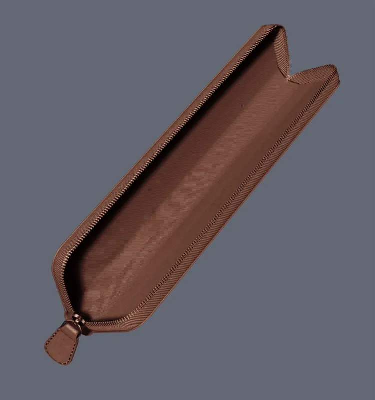 Pudełko Prezentowe Parker + Etui Skóra Eko brązowe na suwak - 2195848_2217022