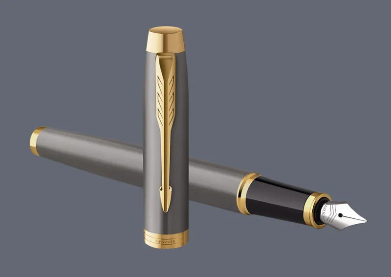 Zestaw Pióro wieczne + Długopis Parker IM Core Grey GT + Premium Box