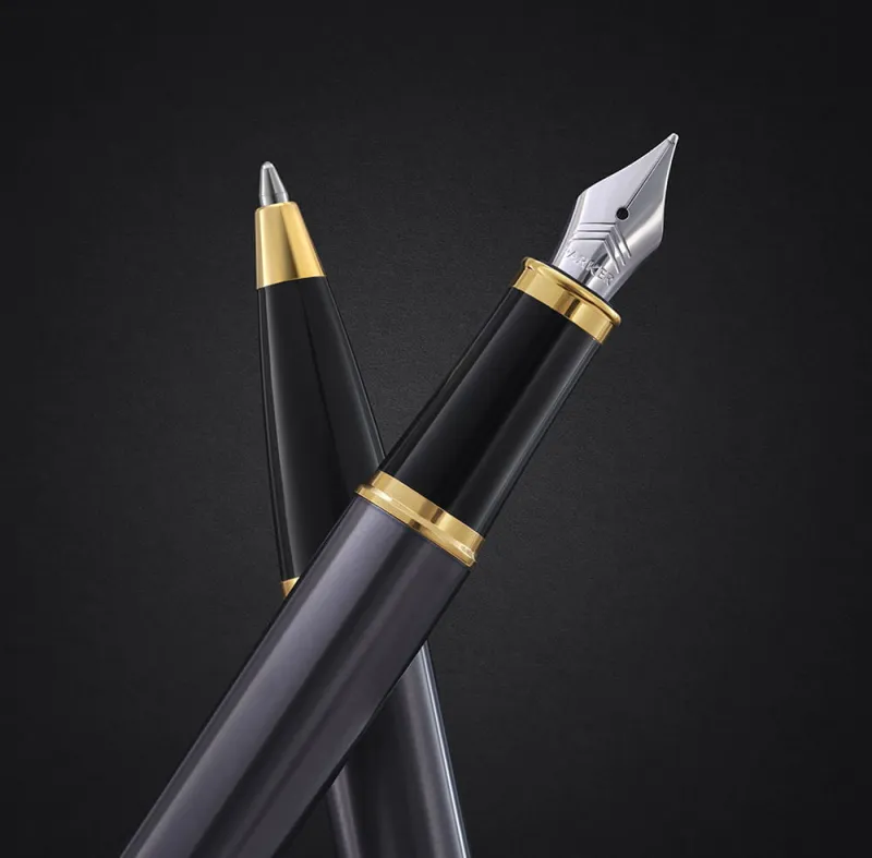 Zestaw Pióro wieczne + Długopis Parker IM Core Grey GT + Premium Box