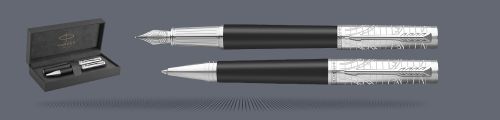 Zestaw Pióro wieczne + Długopis Parker Ingenuity  Legacy Of Flight CT | Stalówka F