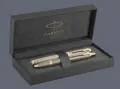 Zestaw Pióro wieczne + Długopis Parker IM Rituals Sandstone PVD + Premium Box | Stalówka F - 2235418_2235420