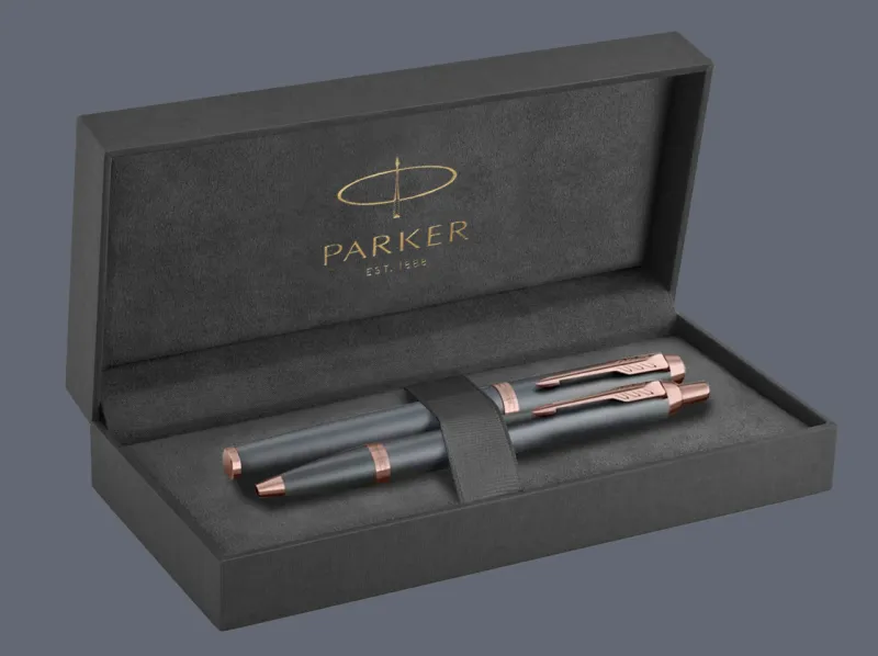 Zestaw Pióro wieczne + Długopis Parker IM Rituals Turquoise Slate PVD + Premium Box | Stalówka F - 2235422_2235424