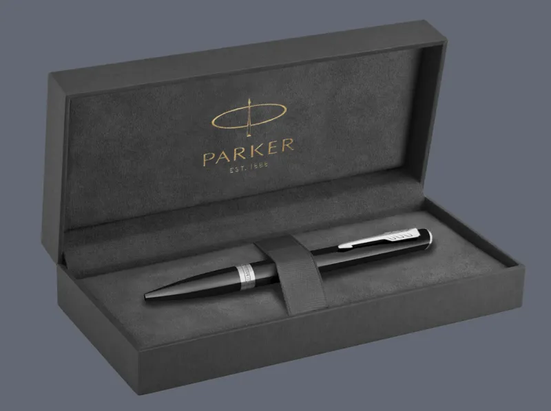 Zestaw Długopis Parker Meridian Glossy Black CT + Premium Box - 2231399