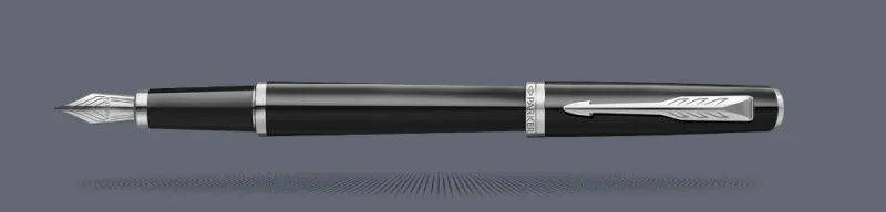 Pióro wieczne Parker Meridian Glossy Black CT | Stalówka F - 2231396