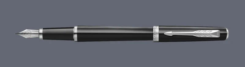 Pióro wieczne Parker Meridian Glossy Black CT | Stalówka F - 2231396