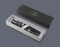 Zestaw Pióro wieczne + Długopis Parker Meridian Glossy Black CT | Stalówka F - 2231396_2231399
