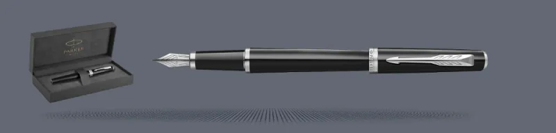 Pióro wieczne Parker Meridian Glossy Black CT + Premium Box | Stalówka F - 2231396